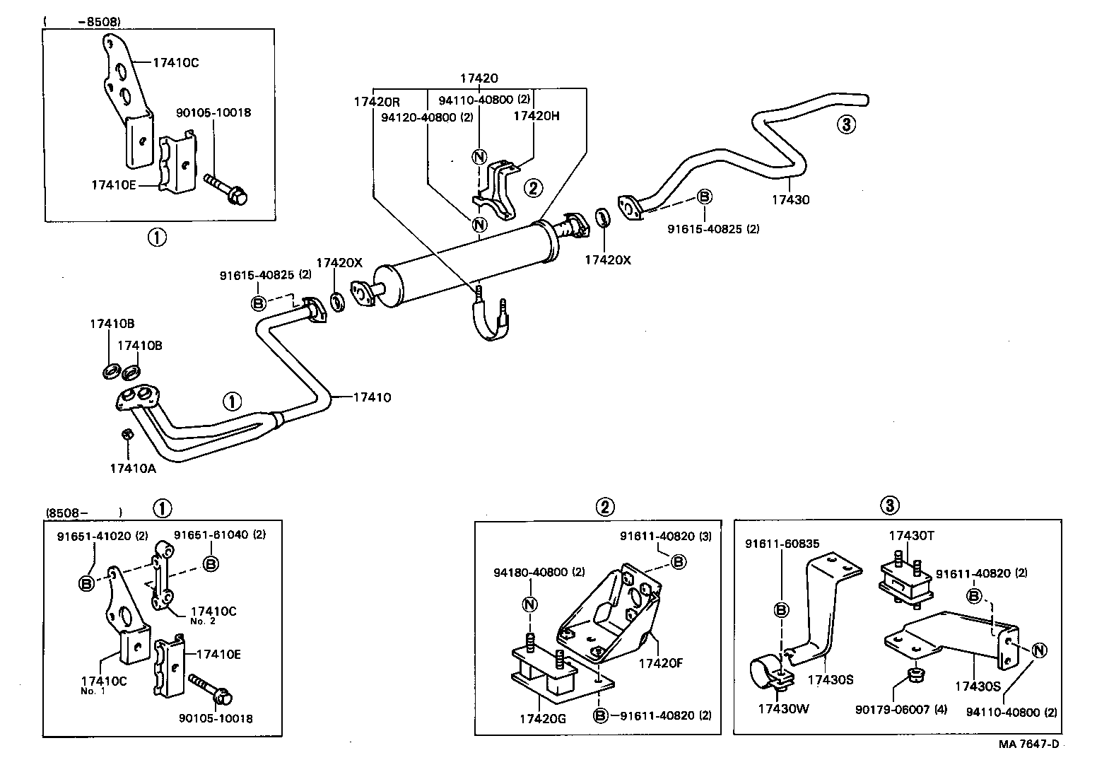 17420-56201 PIPE ASSY, EXHAUST, CENTER product image