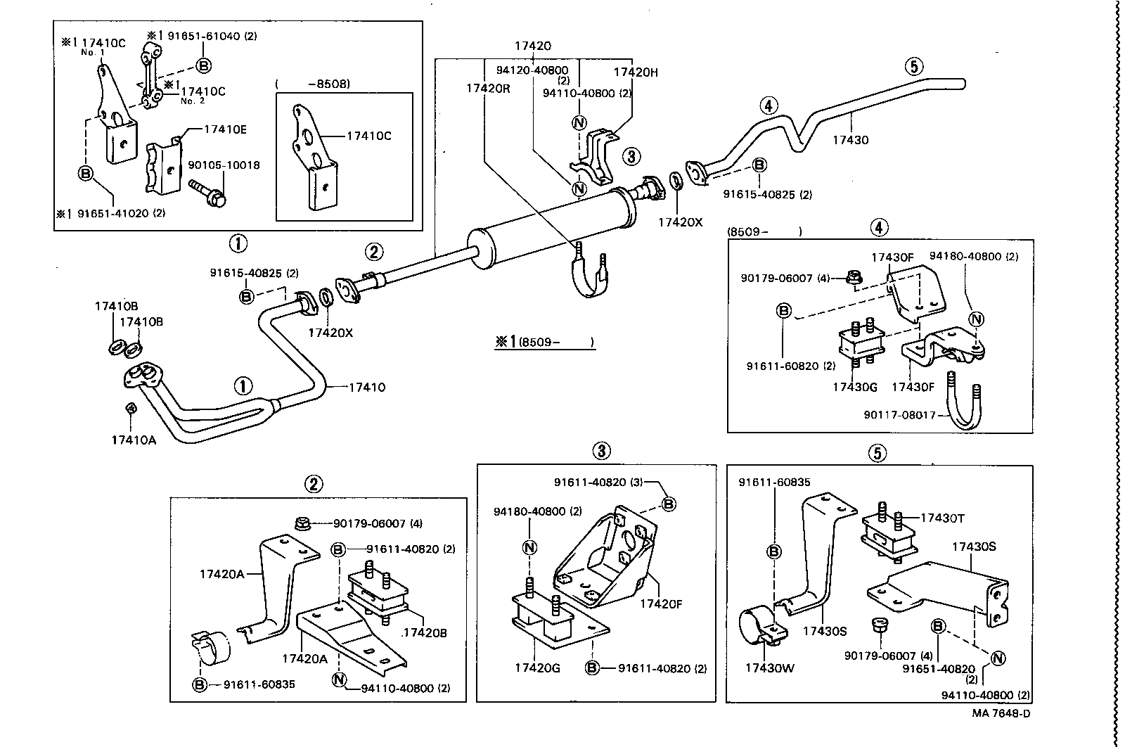 17420-56201 PIPE ASSY, EXHAUST, CENTER product image