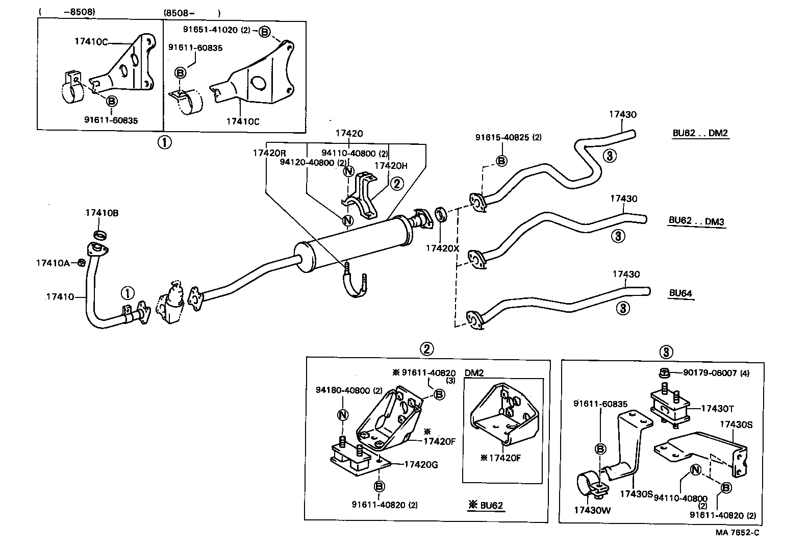 17430-58110 PIPE ASSY, EXHAUST, TAIL product image