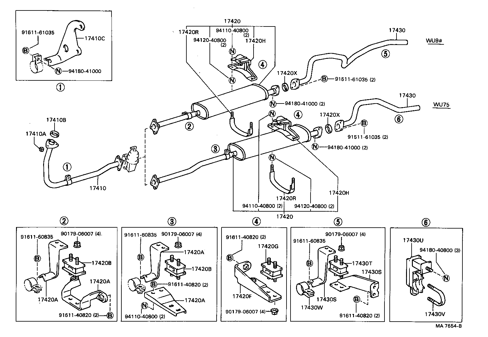 17420-56201 PIPE ASSY, EXHAUST, CENTER product image
