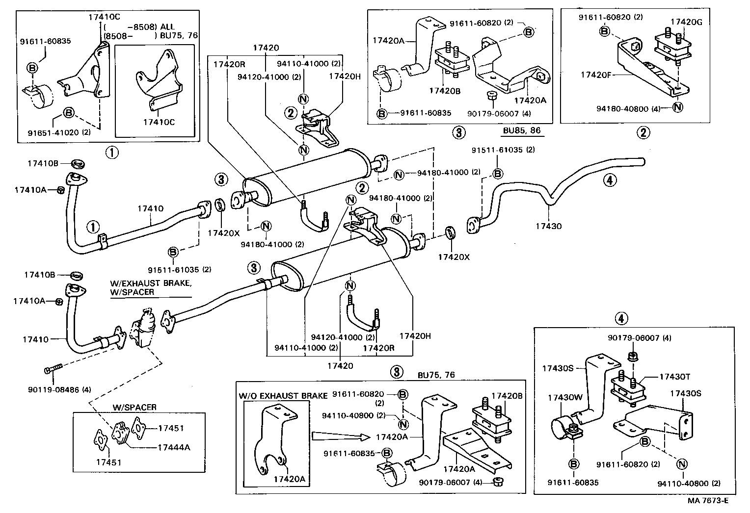 17430-58120 PIPE ASSY, EXHAUST, TAIL product image