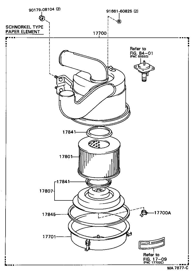 17807-56011 PLATE SUB-ASSY, AIR CLEANER FILTER SET product image