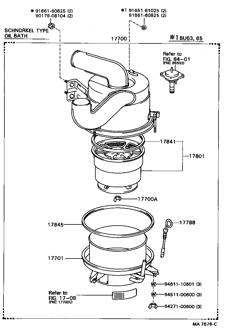 17807-56011 PLATE SUB-ASSY, AIR CLEANER FILTER SET product image