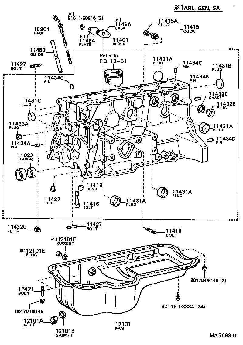 11401-39447 BLOCK SUB-ASSY, CYLINDER product image