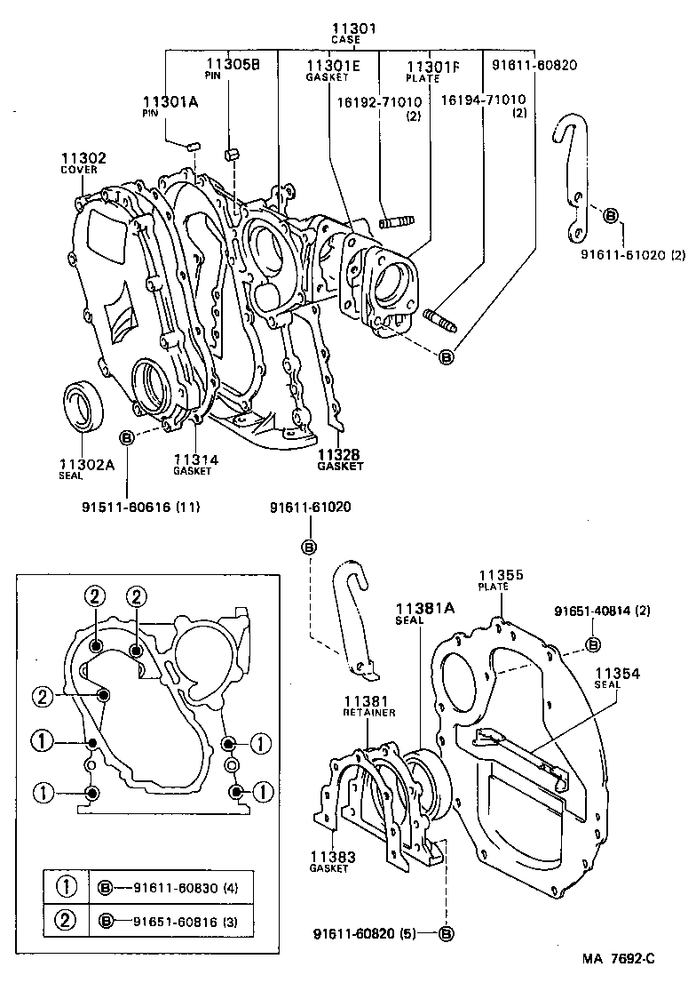 11311-05021 CASE SUB-ASSY, TIMING GEAR product image