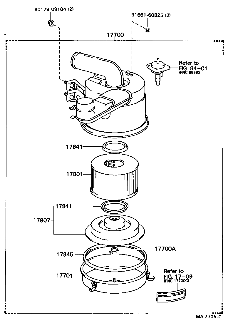 17700-73080 CLEANER ASSY, AIR product image