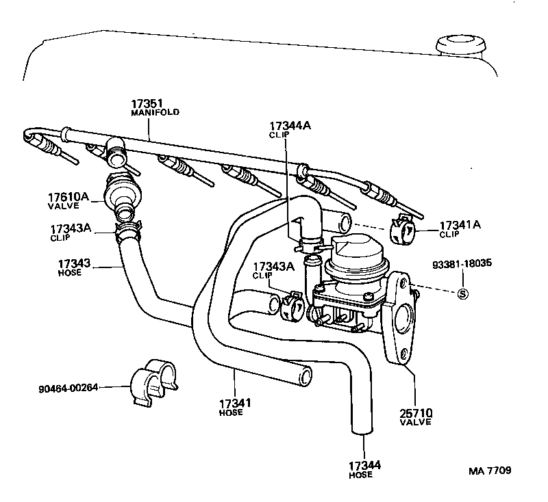 17344-43060 HOSE, NO.4(FOR AIR INJECTION SYSTEM) product image