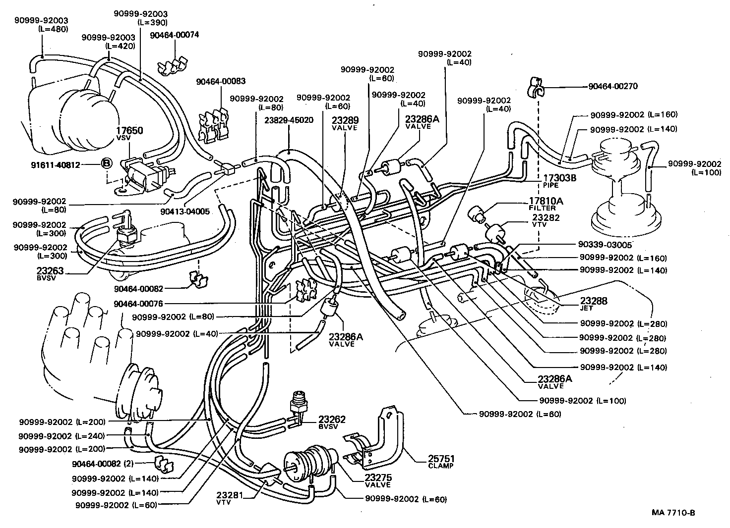 17341-70150 HOSE, NO.2(FOR IDLE-UP) product image