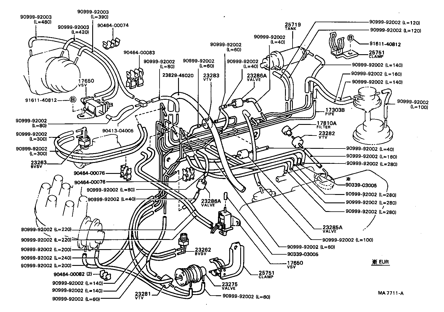 17341-70150 HOSE, NO.2(FOR IDLE-UP) product image