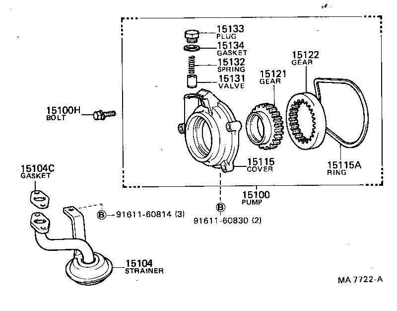 15104-54060 STRAINER SUB-ASSY, OIL product image