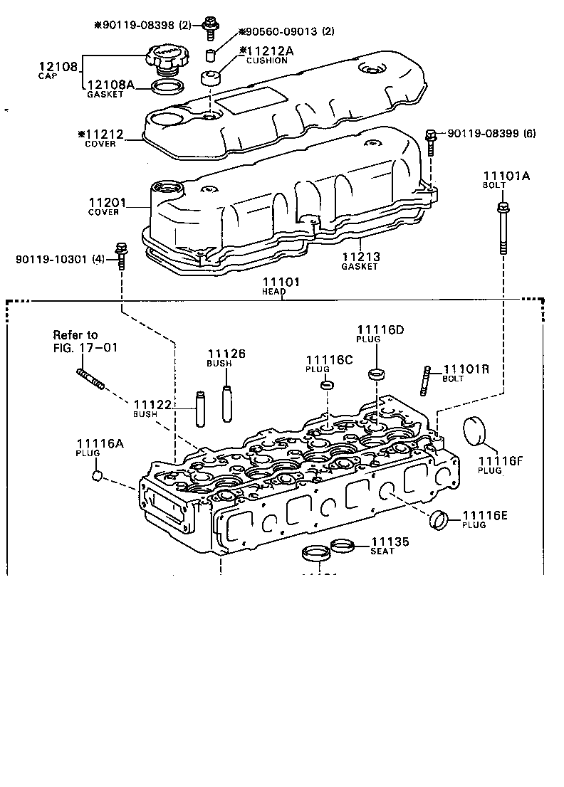 11181-73030 PLATE, CYLINDER HEAD, REAR product image