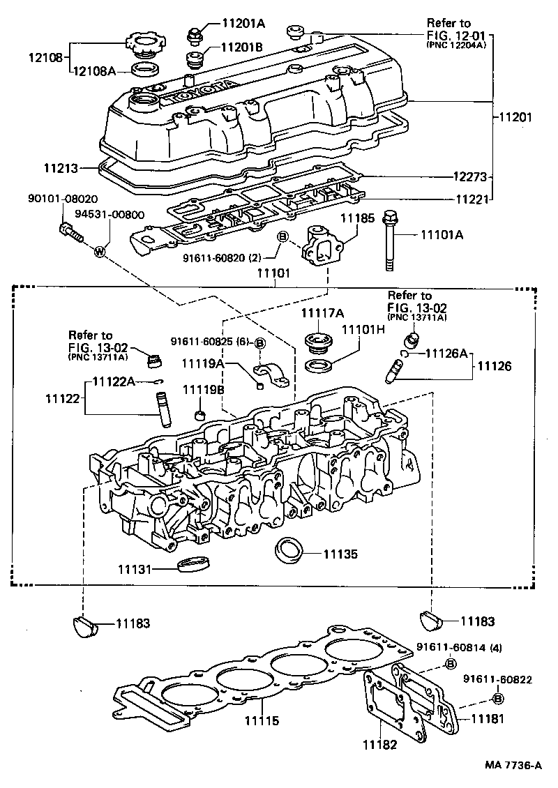 11181-73030 PLATE, CYLINDER HEAD, REAR product image