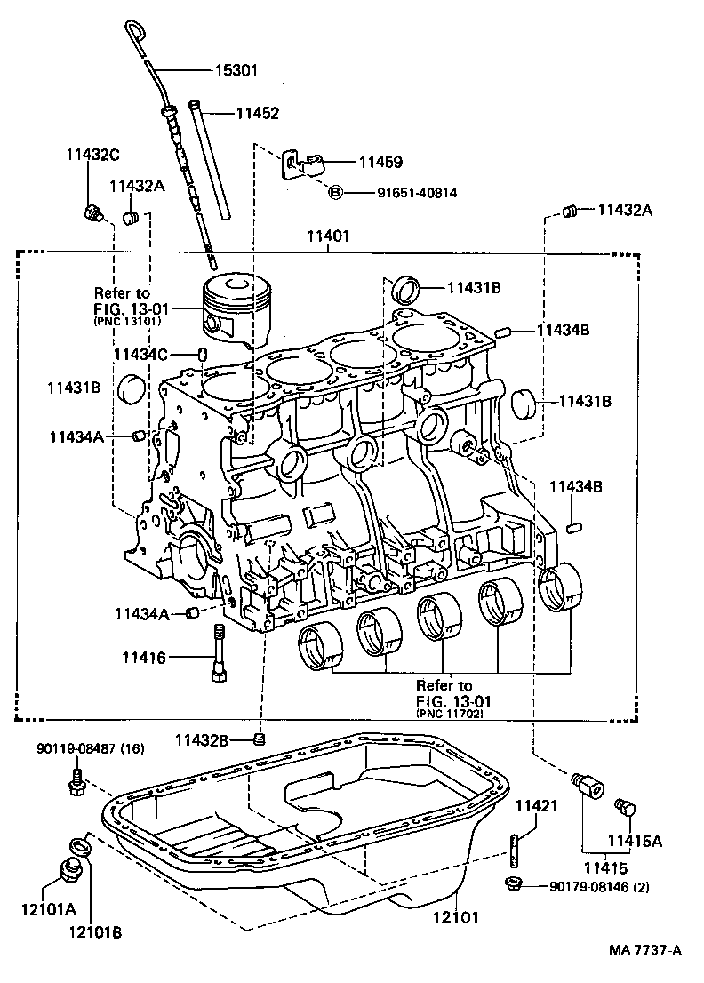 11401-79145 BLOCK SUB-ASSY, CYLINDER product image