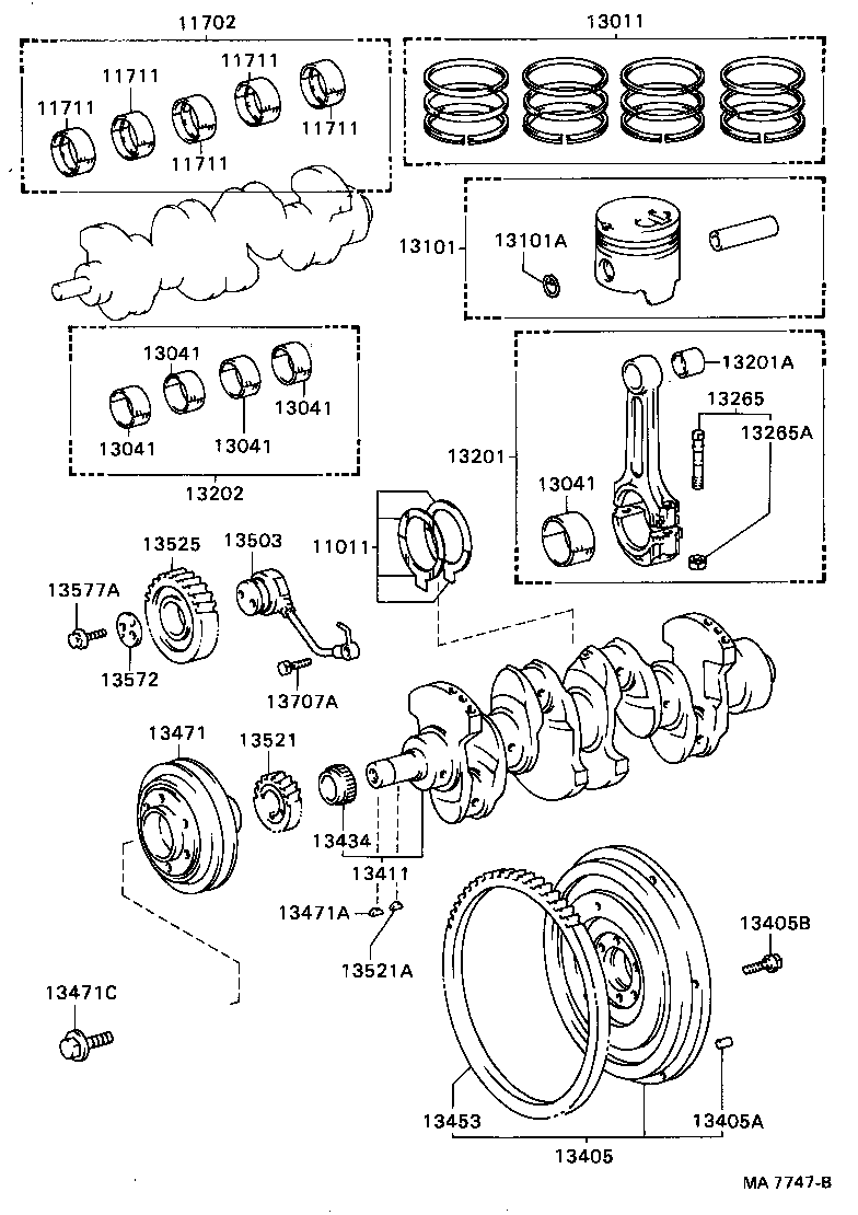 11013-56010 WASHER SET, CRANKSHAFT THRUST product image