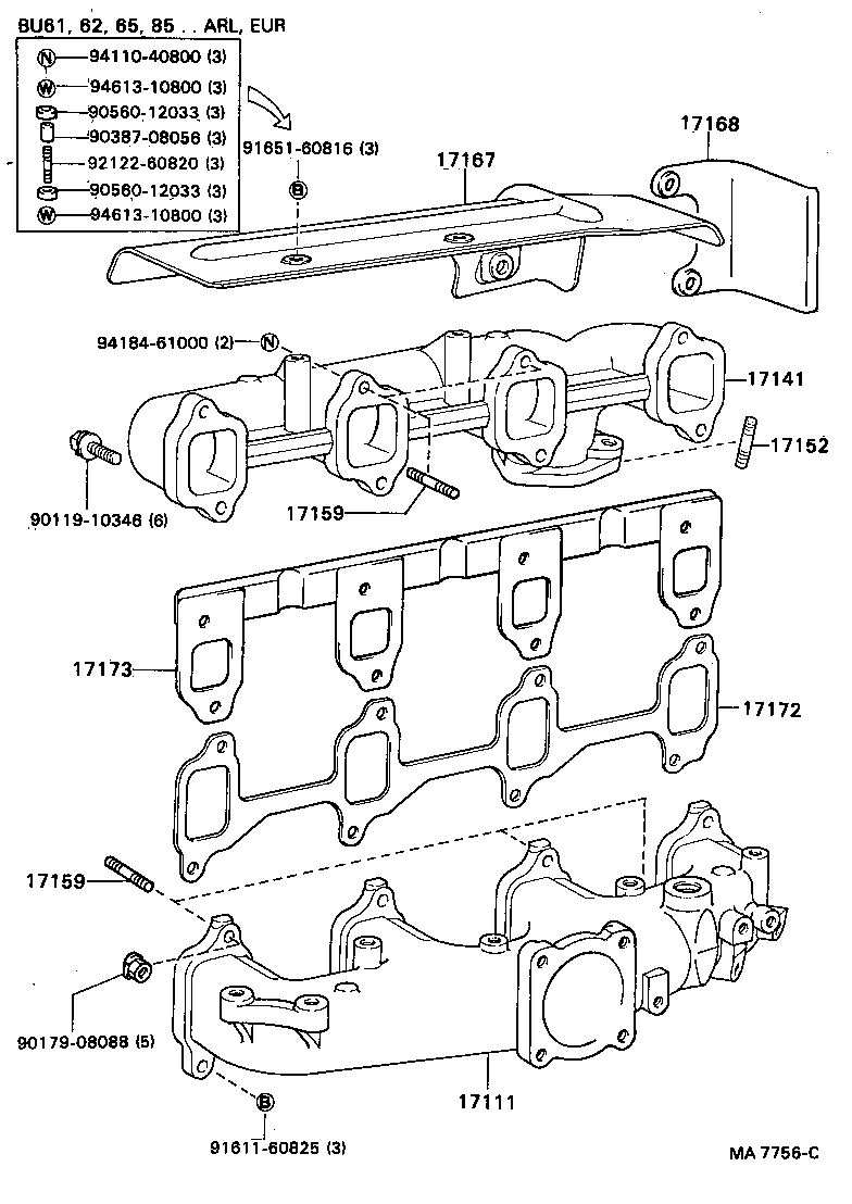 17111-56150 MANIFOLD, INTAKE product image