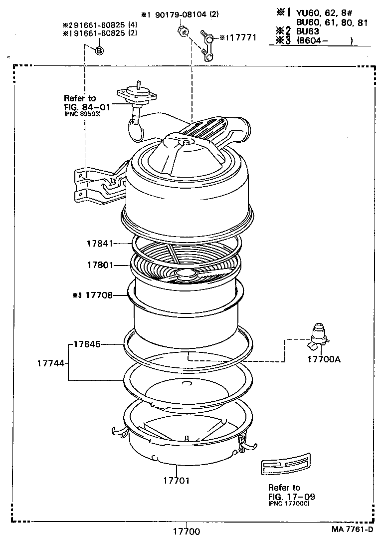 17807-56011 PLATE SUB-ASSY, AIR CLEANER FILTER SET product image