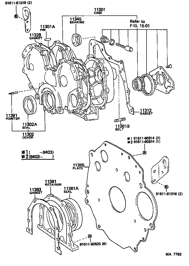 11301-56041 CASE SUB-ASSY, TIMING GEAR product image