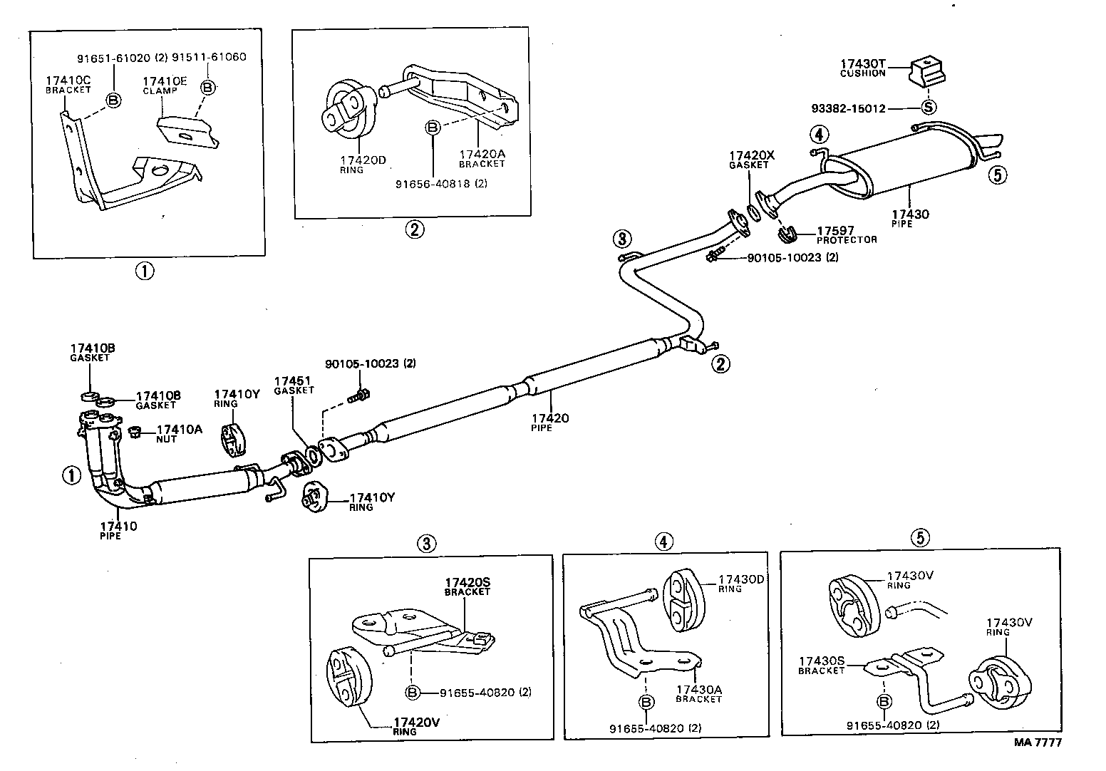 17430-63030 PIPE ASSY, EXHAUST, TAIL product image