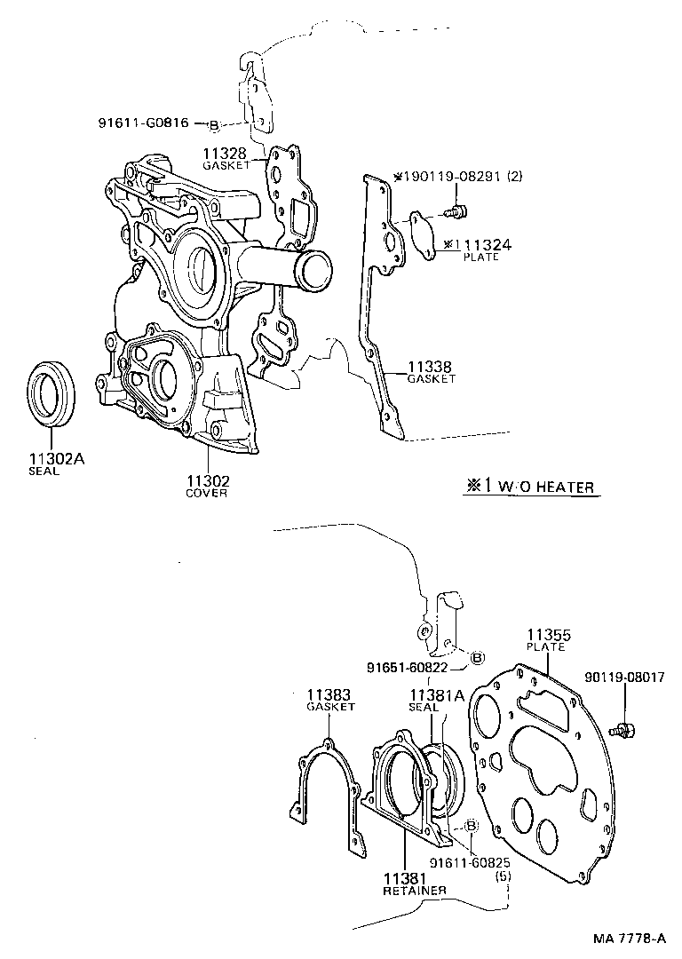 31111-60150 COVER SUB-ASSY, FLYWHEEL HOUSING product image