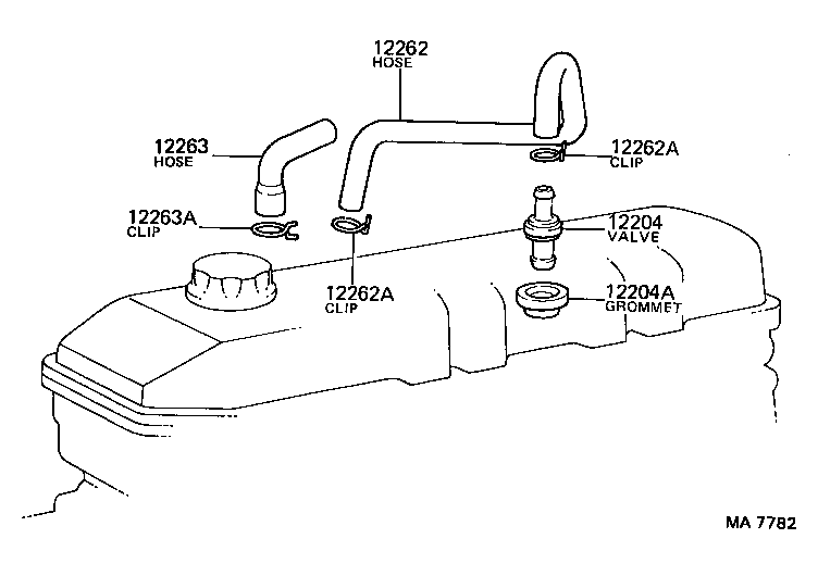 12261-54100 HOSE, VENTILATION product image