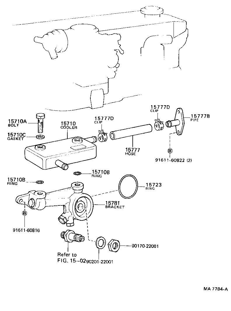 15710-78020 COOLER ASSY, OIL product image