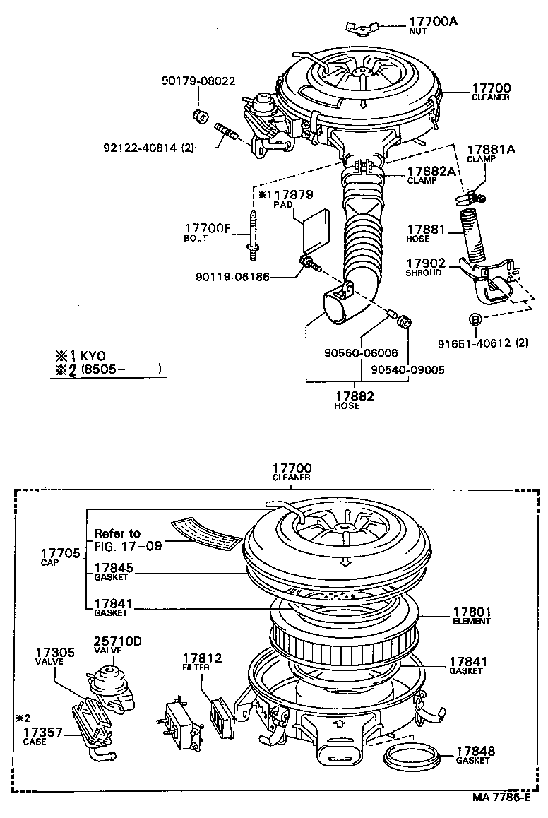 17700-63091 CLEANER ASSY, AIR product image