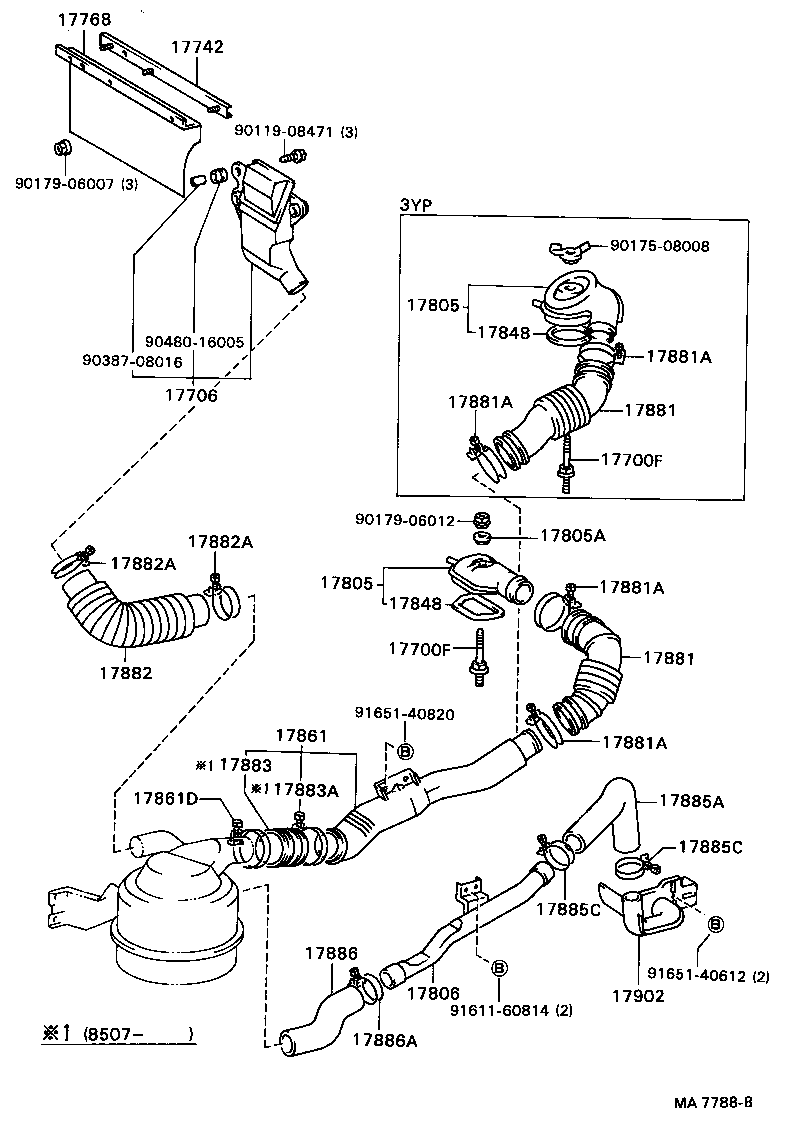 17700-73100 CLEANER ASSY, AIR product image