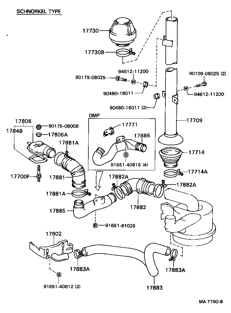 17700-73080 CLEANER ASSY, AIR product image