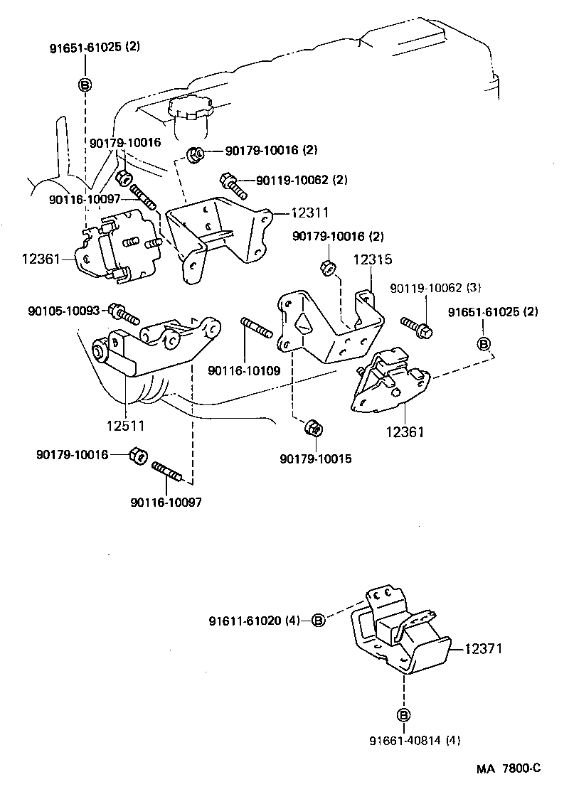 12307-50010 ABSORBER SUB-ASSY, ENGINE MOUNTING product image