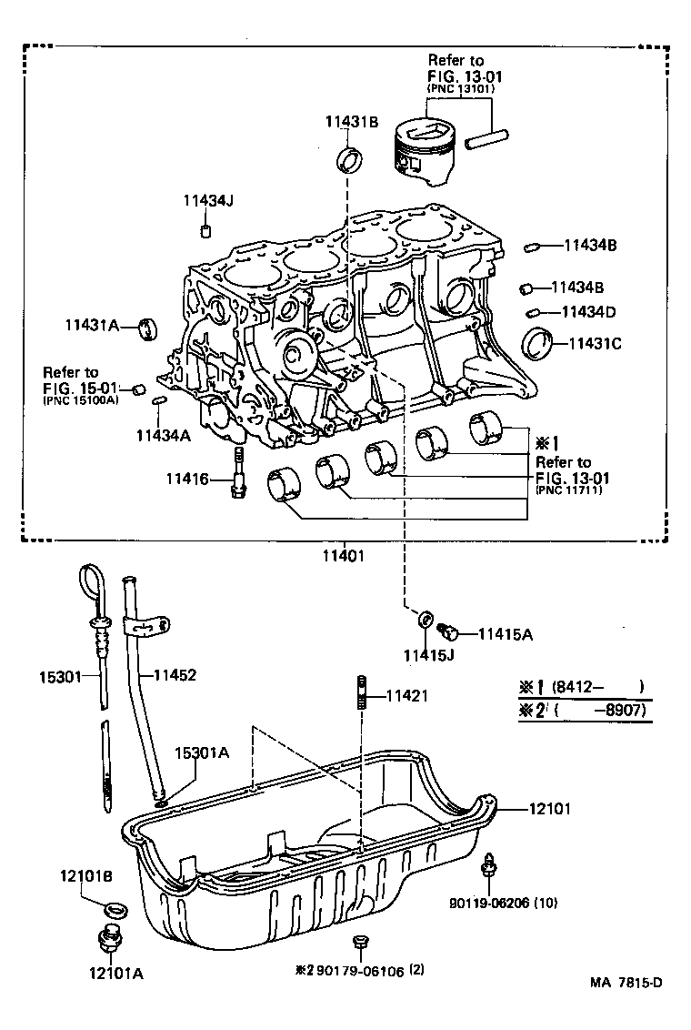 11401-19295 BLOCK SUB-ASSY, CYLINDER product image