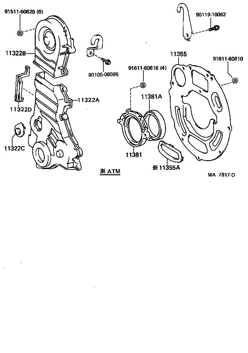 11302-16010 COVER, TIMING BELT, NO.1 product image