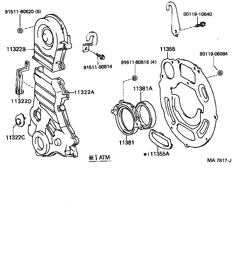 11302-10024 COVER, TIMING BELT, NO.1 product image