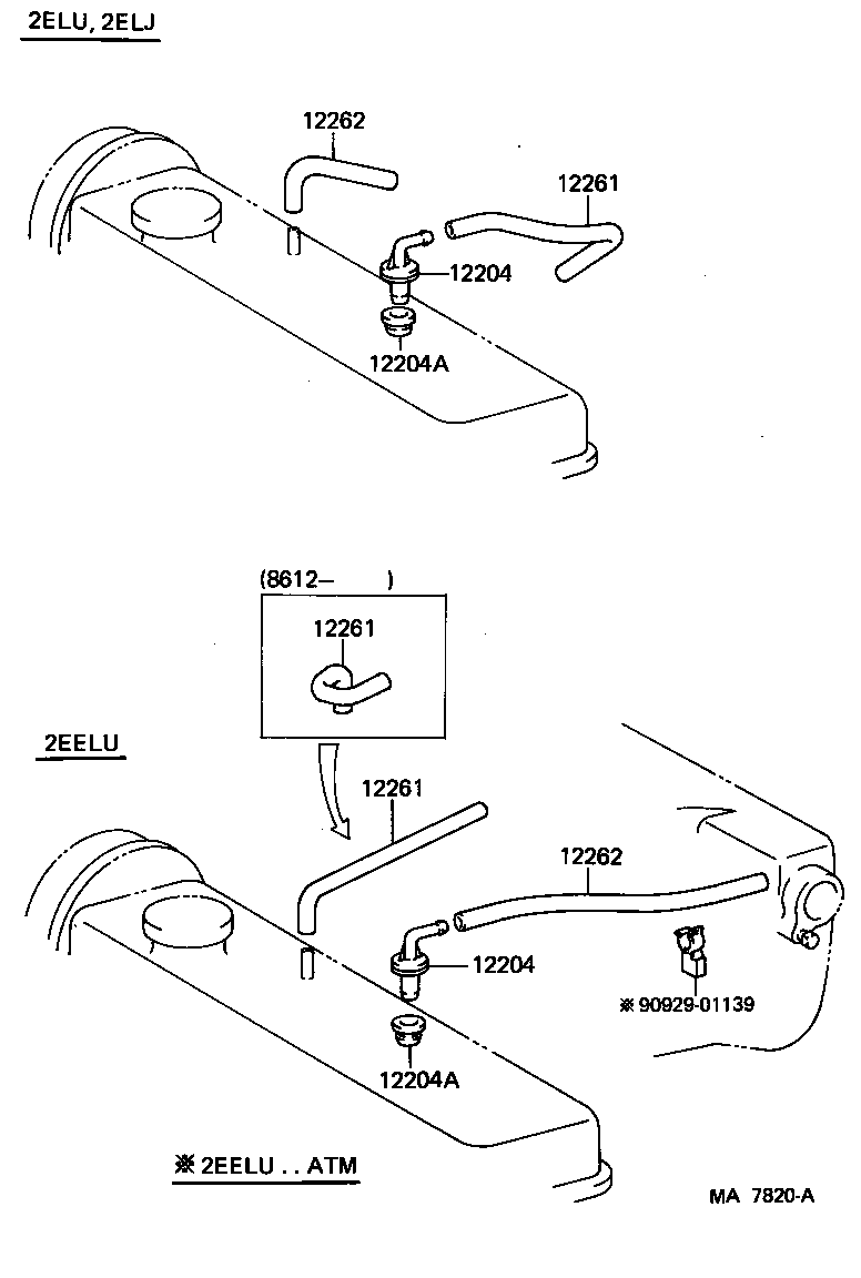 12262-11020 HOSE, VENTILATION, NO.2 product image