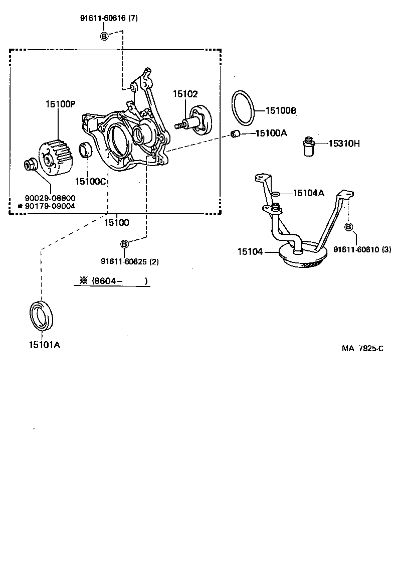 15104-15080 STRAINER SUB-ASSY, OIL product image