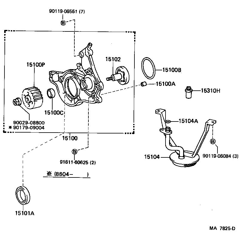 90116-06032 BOLT, STUD(FOR OIL STRAINER) product image