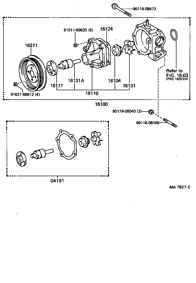 16100-55011 PUMP ASSY, ENGINE WATER product image