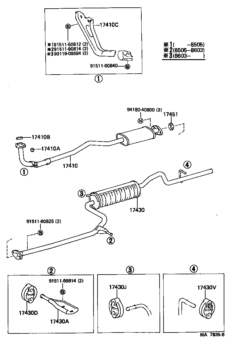 17565-11010 BOLT OR RING, EXHAUST PIPE FRONT (FOR CENTER) product image