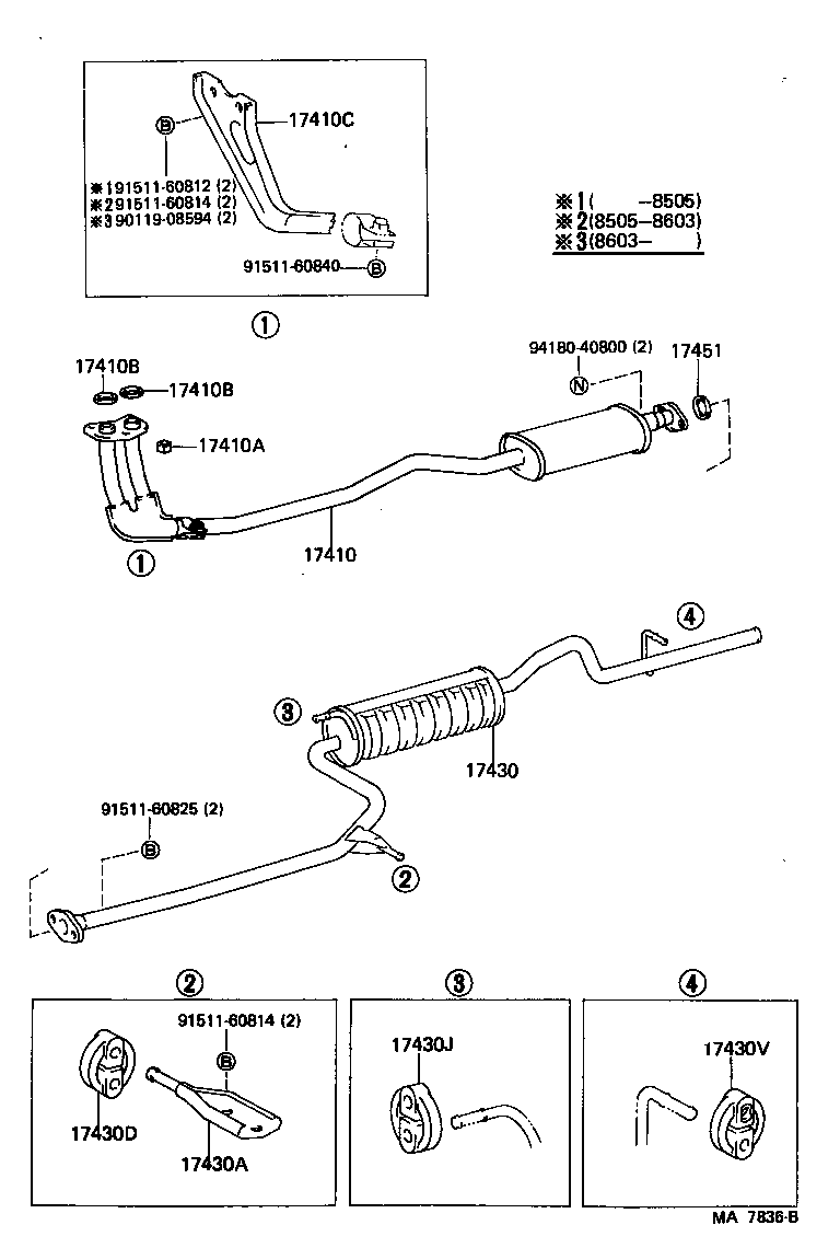 17565-11010 BOLT OR RING, EXHAUST PIPE FRONT (FOR CENTER) product image