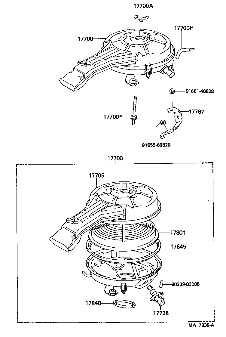 17705-10080 CAP SUB-ASSY, AIR CLEANER product image