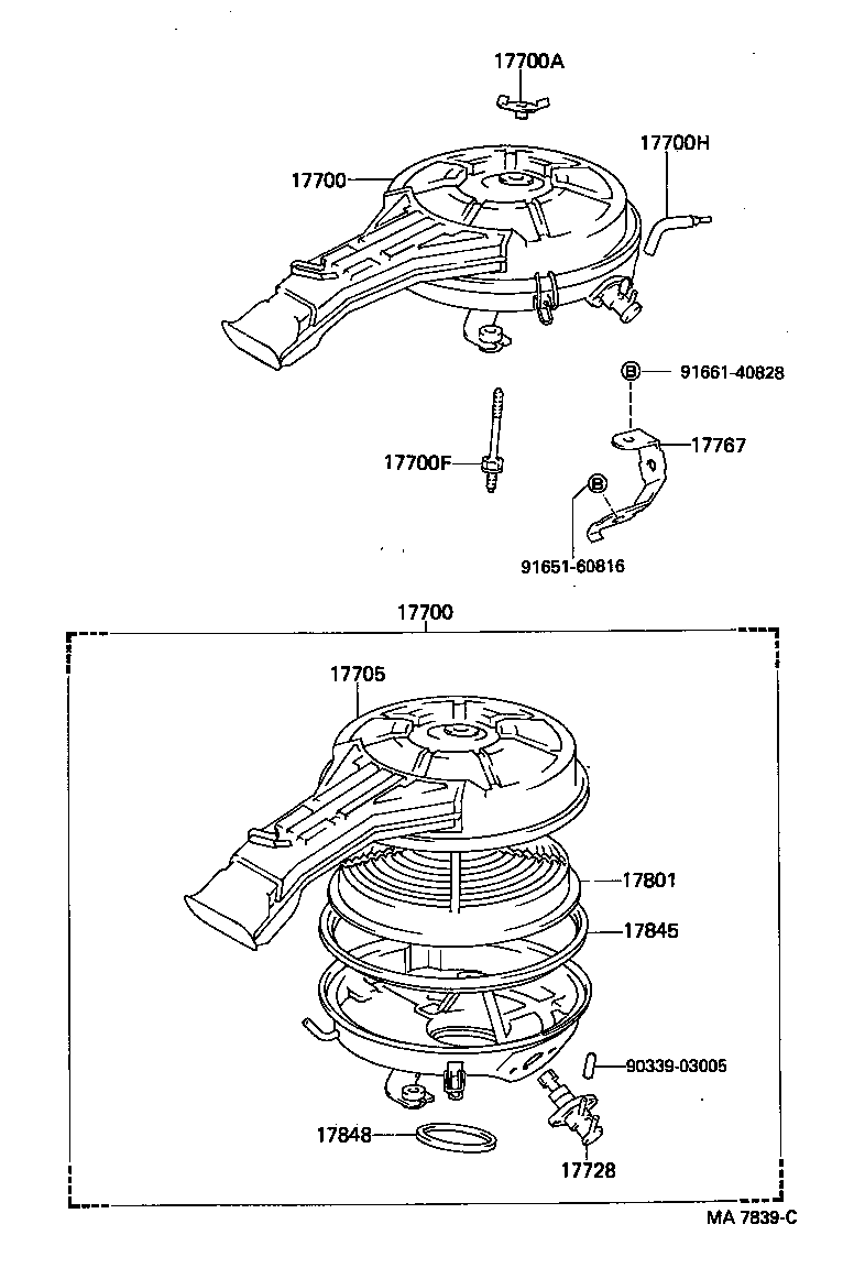 17700-11720 CLEANER ASSY, AIR product image
