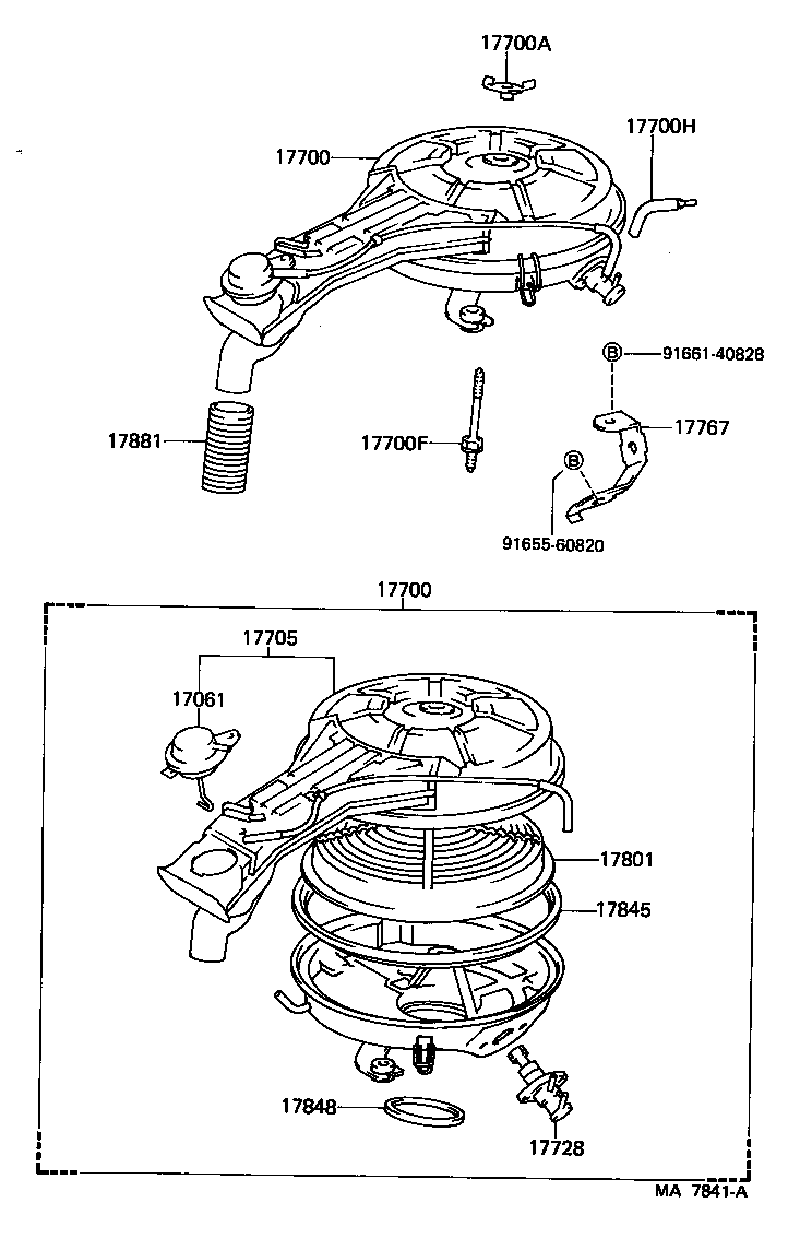 17769-11020 SUPPORT, AIR CLEANER product image