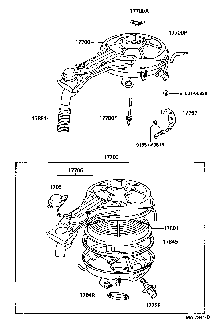 17705-11420 CAP SUB-ASSY, AIR CLEANER product image