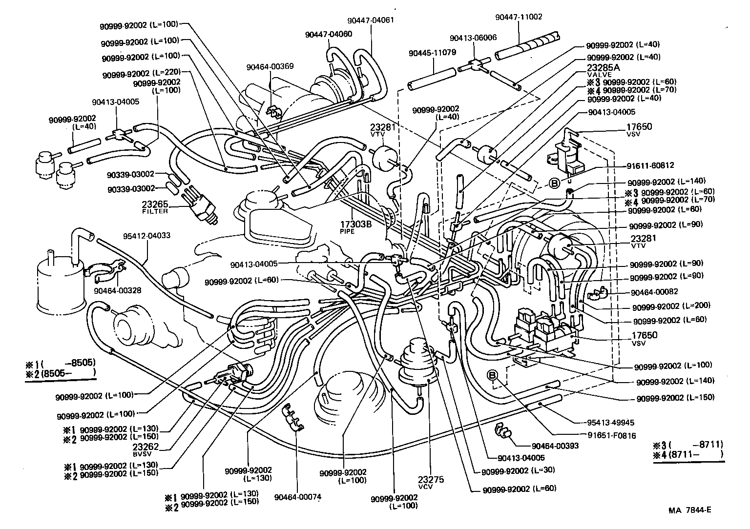 17345-11010 HOSE, NO.5(FOR IDLE-UP) product image