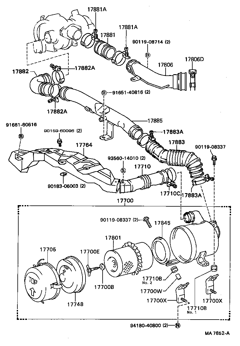 17703-87603 CAP SUB-ASSY, AIR CLEANER product image