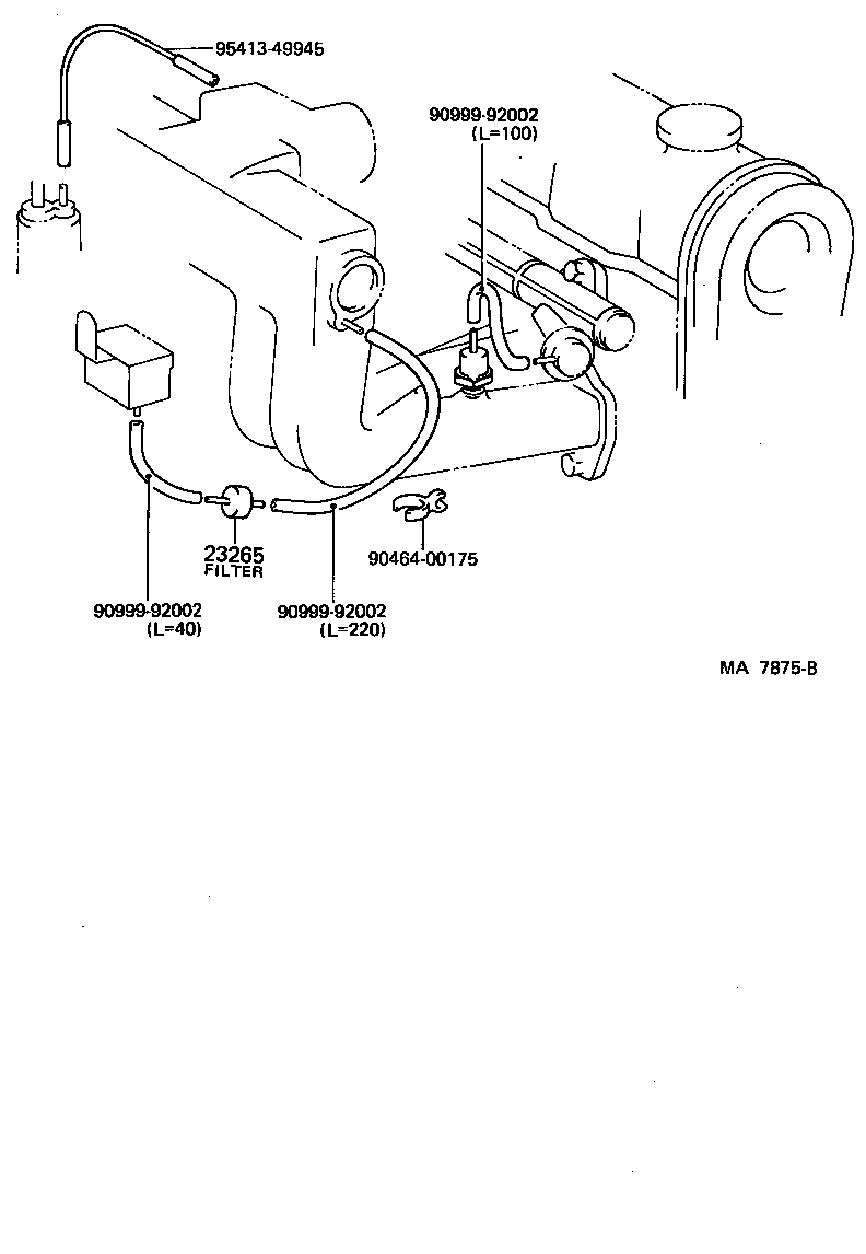 17345-11010 HOSE, NO.5(FOR IDLE-UP) product image