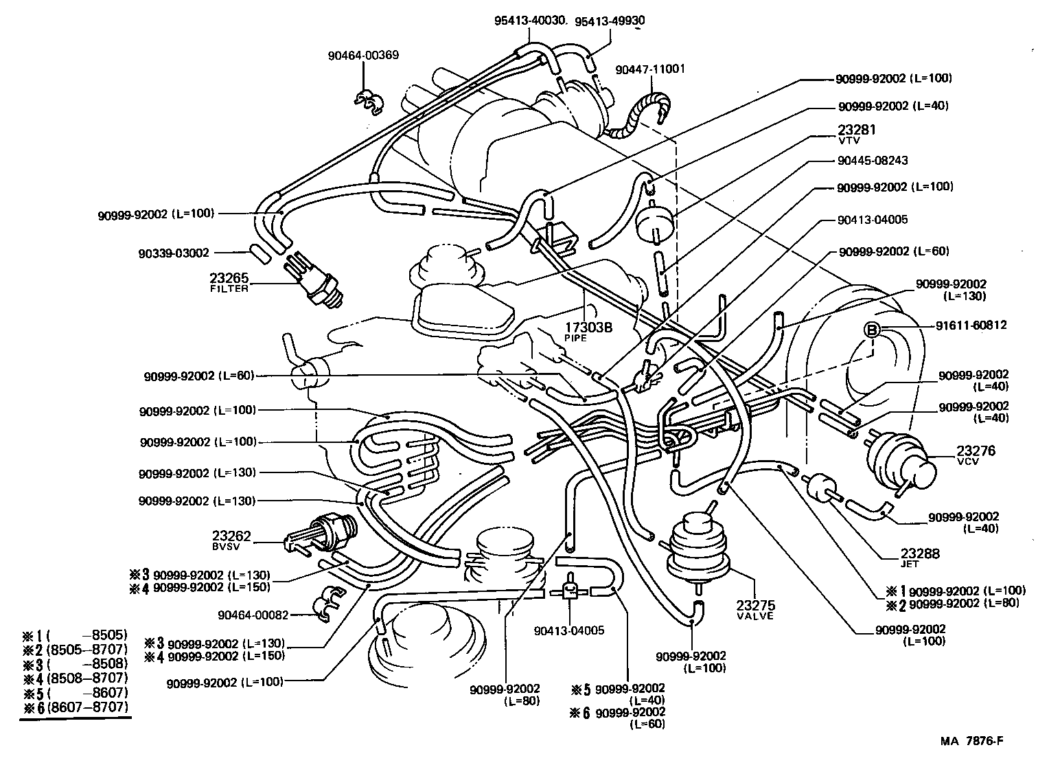 17303-11051 PIPE SUB-ASSY, AIR, NO.1 product image