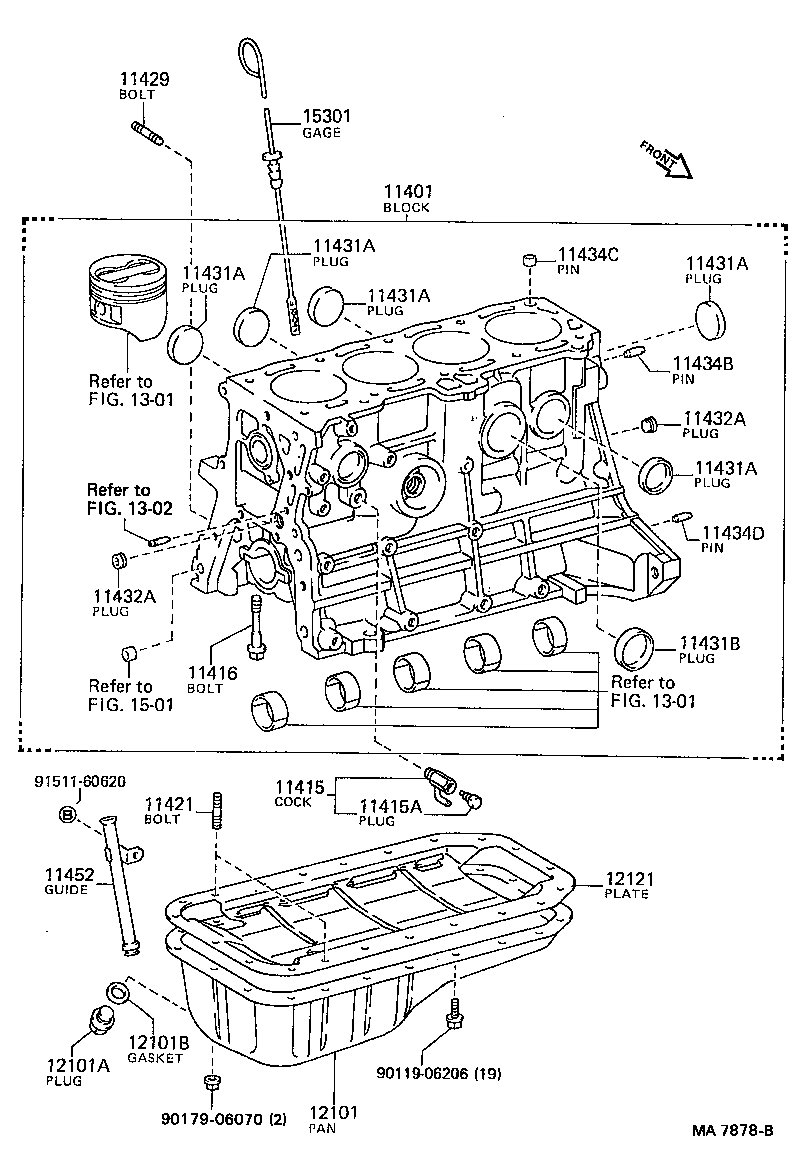 Toyota 15301-16030 GAGE SUB-ASSY, OIL LEVEL