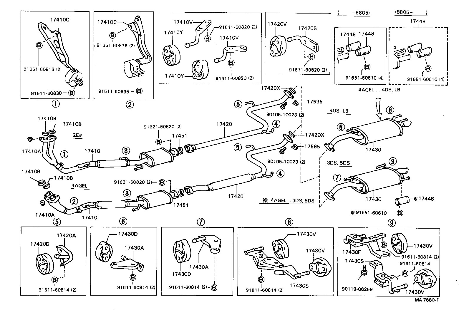17565-63070 BOLT OR RING, EXHAUST PIPE FRONT (FOR FRONT) product image