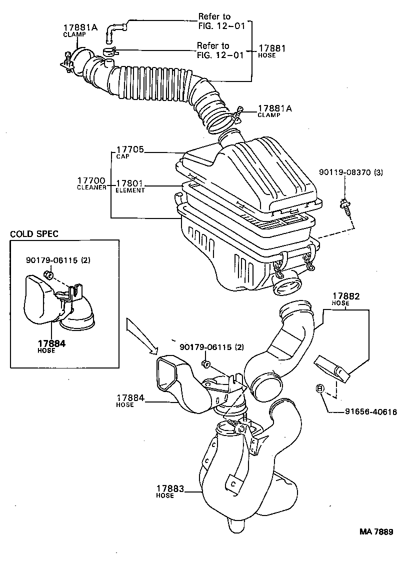17705-63040 CAP SUB-ASSY, AIR CLEANER product image