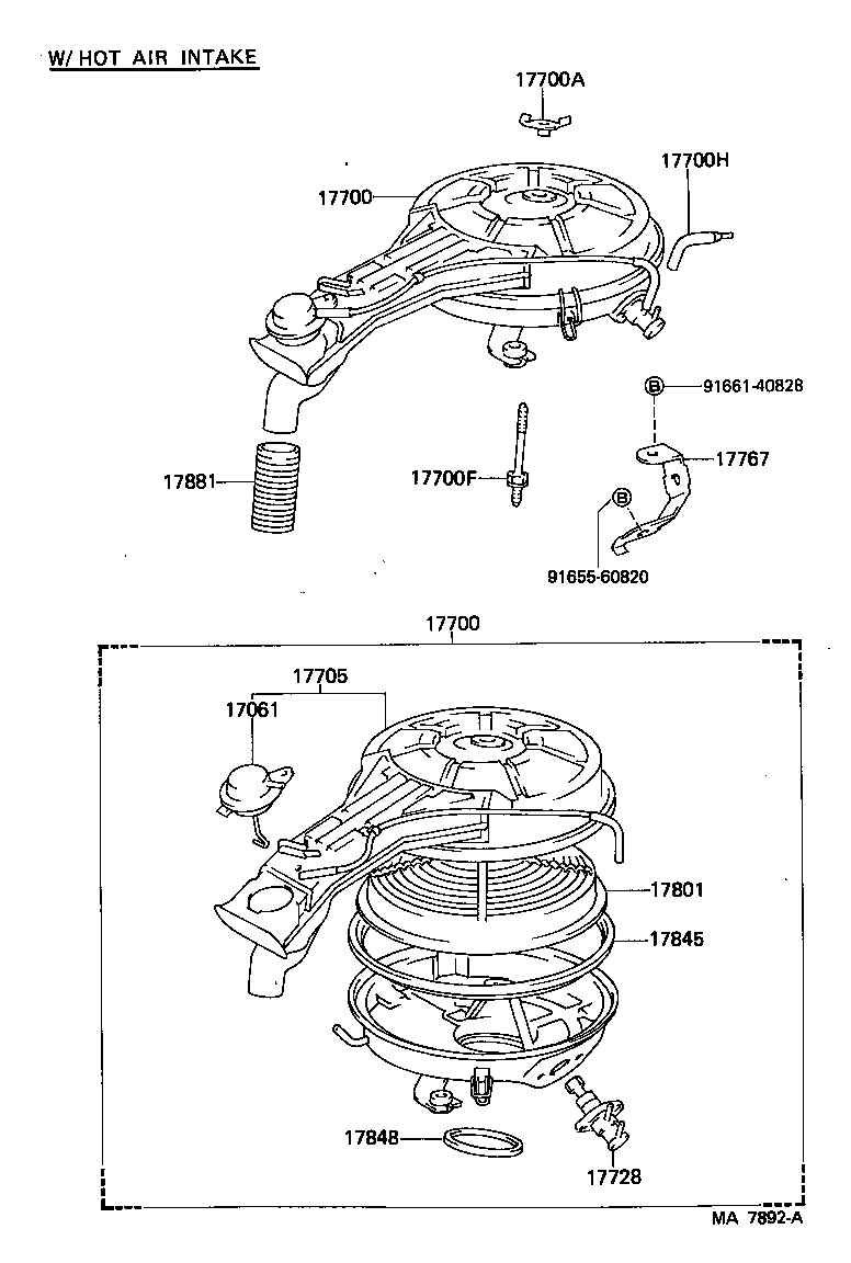 17705-10080 CAP SUB-ASSY, AIR CLEANER product image